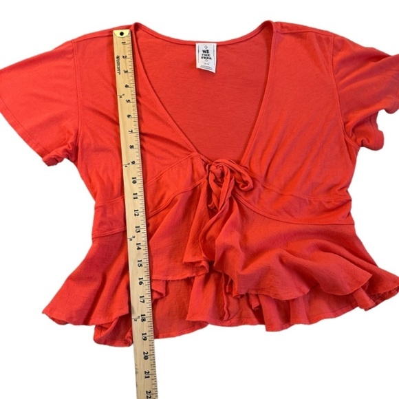 FREE PEOPLE We The Free XS CropTop Knot Me Tie Front Flutter plunge Adjustable - Picture 10 of 16